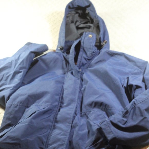 Lands' End Women's Size S Navy Rain Jacket - Picture 1 of 6